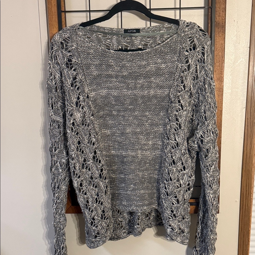 Apt. 9 Gray Knit Sweater Size XL